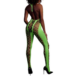 Ouch! Glow Combinaison Filet et Dos nu Vert Fluo
